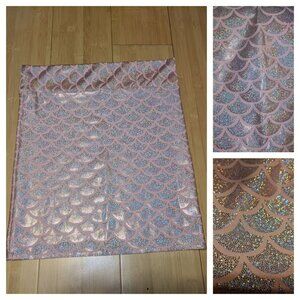 Gold Stitches Size S M Mermaid Mini Pencil Skirt Holo Shiny Sparkly Shimmer